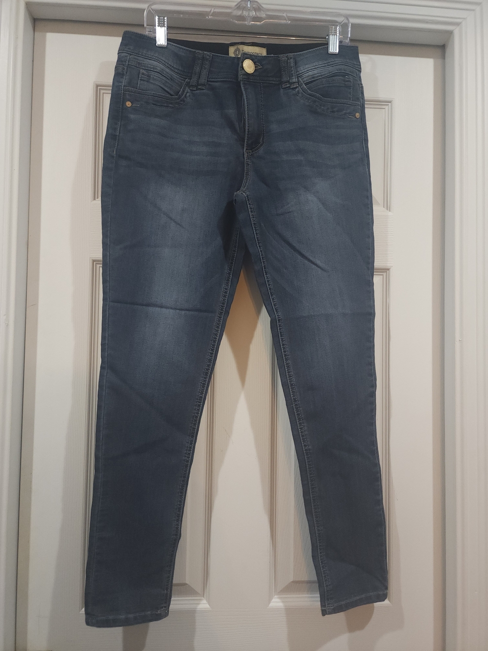 Democracy Womeen's Ab Technology  Mid-Rise Slim Jeans in Washed Blue
